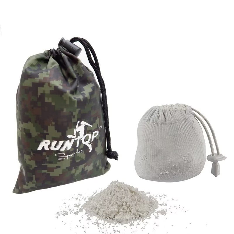 RUNTOP 2.4OZ Refillable Magnesium Carbonate Powder Gym Chalk Ball Bag Sock for Weightlifting Cross Fitness Training Gymnastics Rock Climbing Deadlifting Workout Bouldering Billiards Pole Dancing - Image 1